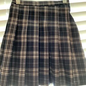 plaid pleated skirt